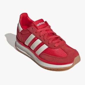 adidas Red Athletic Sneakers with White Stripes